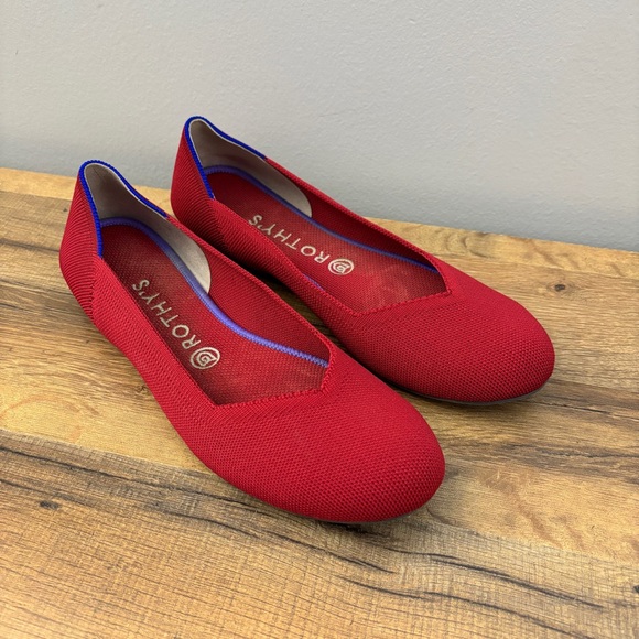 Rothy's Shoes - Rothy’s The Daily Flat Round Toe Ballet Flat Cherry Red size 9.5